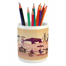 Oriental Fantasy Theme Pencil Pen Holder