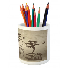 Acrobats and Magician Pencil Pen Holder