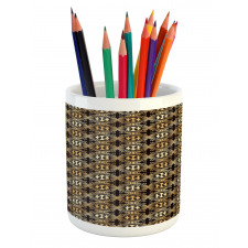 Retro Palmette Design Pencil Pen Holder