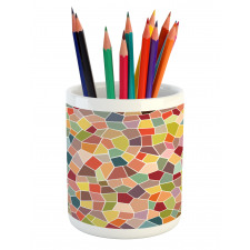 Motley Retro Mosaic Pencil Pen Holder