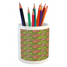 Vintage Floral Grunge Pencil Pen Holder