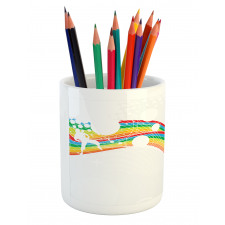 Men on a Wave Pencil Pen Holder