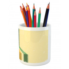 Vintage Colorful Strips Pencil Pen Holder