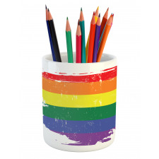 LGBT Flag Line Pencil Pen Holder