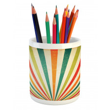 Retro Sun Rays Pencil Pen Holder