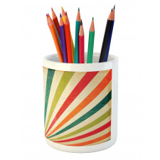 Retro Sun Rays Pencil Pen Holder