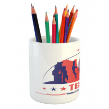 State Map Cowboy Pencil Pen Holder