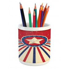 Vintage Stripes Pencil Pen Holder