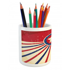 Vintage Stripes Pencil Pen Holder