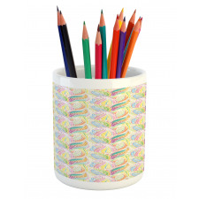 Colorful Paisley Art Pencil Pen Holder