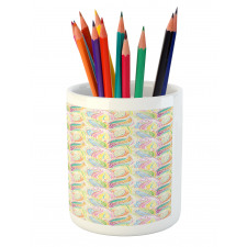 Colorful Paisley Art Pencil Pen Holder