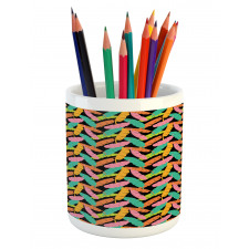 Colorful Banana Leaves Pencil Pen Holder