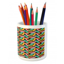 Colorful Banana Leaves Pencil Pen Holder