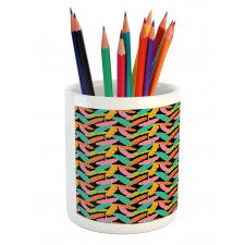 Colorful Banana Leaves Pencil Pen Holder