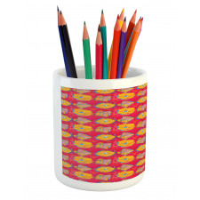 Aquarelle Flower Pattern Pencil Pen Holder