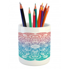 Boho Gypsy Mandala Art Pencil Pen Holder