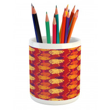 Hawaii Foliage Silhouettes Pencil Pen Holder