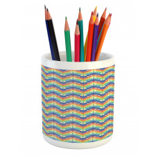 Tribal Chevron Art Pencil Pen Holder