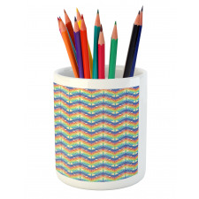 Tribal Chevron Art Pencil Pen Holder