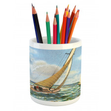 Sailing Wavy Sea Pencil Pen Holder