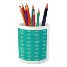 Geometric Shapes Pattern Pencil Pen Holder