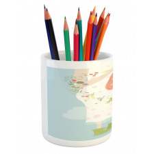 Happy Mother Words Pencil Pen Holder