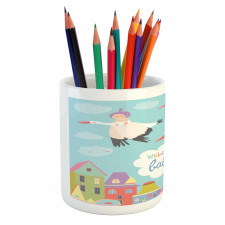 Cartoon Storks Pencil Pen Holder