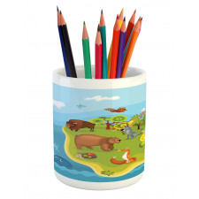 Happy Planet Mountains Pencil Pen Holder