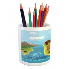 Happy Planet Mountains Pencil Pen Holder