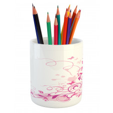 Swirls Butterflies Leaves Pencil Pen Holder