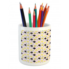 Crocked Line Lemons Pencil Pen Holder