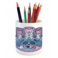 Ottoman Paisleys Swirl Motifs Pencil Pen Holder