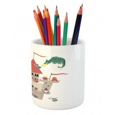 Cartoon Kingdom Dragon Pencil Pen Holder