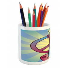 Woodstock Music Theme Pencil Pen Holder