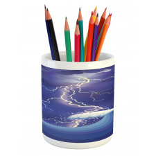 Heavy Storm in the Ocean Pencil Pen Holder