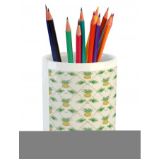 Palm Tree Pineapples Pencil Pen Holder