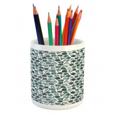 Ink Paint Leaves Dots Pencil Pen Holder