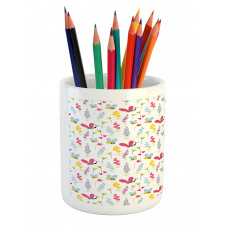 Natural Summer Flowers Pencil Pen Holder