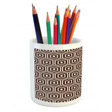 Outline Diamond Shape Pencil Pen Holder