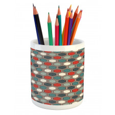 Abstract Mosaic Tiles Pencil Pen Holder