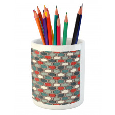 Abstract Mosaic Tiles Pencil Pen Holder