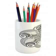 Floral Mandala Pencil Pen Holder