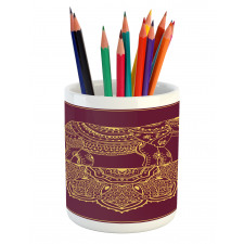 Animal Mandala Pencil Pen Holder