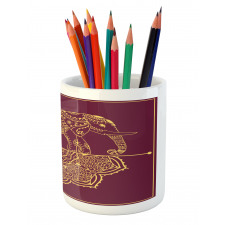 Animal Mandala Pencil Pen Holder