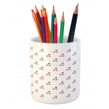 Red Pie Cherry Pencil Pen Holder