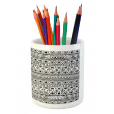 Monochrome Rhombuses Pencil Pen Holder