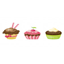 Puffy Party Cupcakes Pencil Pen Holder