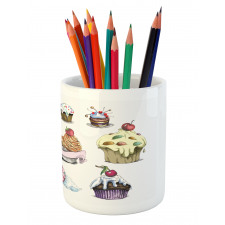 Yummy Cupcake Medley Pencil Pen Holder