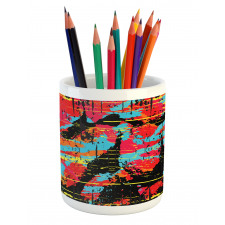 Drippy Painting Pencil Pen Holder