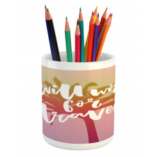 Summer Travel Palm Pencil Pen Holder